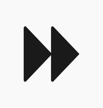 Media player fast forward button Stock Illustration