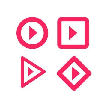 Media player icon. Flat design style eps 10 vector illustration. Stock Illustration