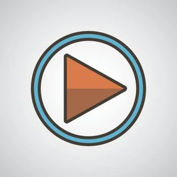 Media Player Icon Illustrazione stock