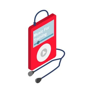 Media player icon, isometric 3d style Stock Illustration