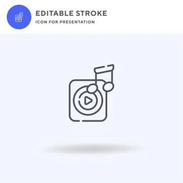 Media Player icon vector, filled flat sign, solid pictogram isolated on white イラスト素材