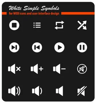 Media player icons Stock Illustration