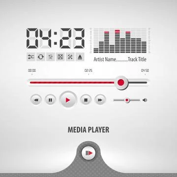 Media player Stock Illustration