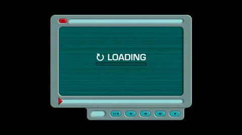 Media player interface, downloading a video. With luma matte, separate elements Stock Footage 41389889