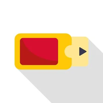 Media player interface icon with play button Stock Illustration