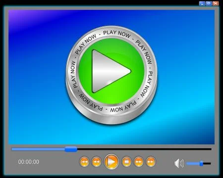 Media player interface Stock Illustration
