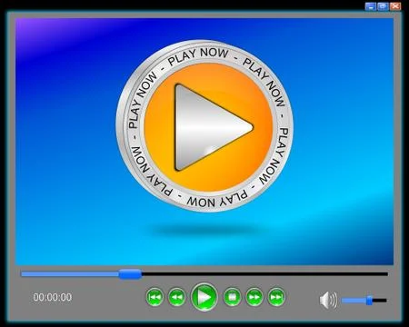 Media player interface Stock Illustration