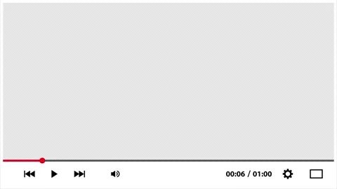 Media player interface overlay on alpha channel background. Stock Footage 302654435
