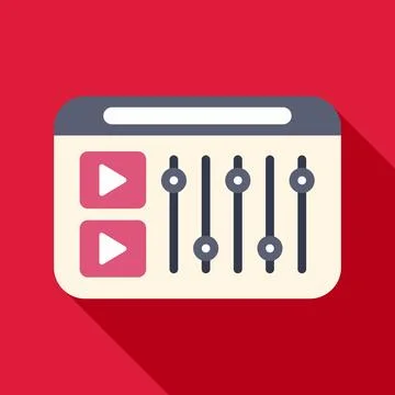 Media player interface showing audio video editing controls 스톡 일러스트