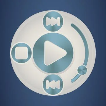 Media player interface template Stock Illustration