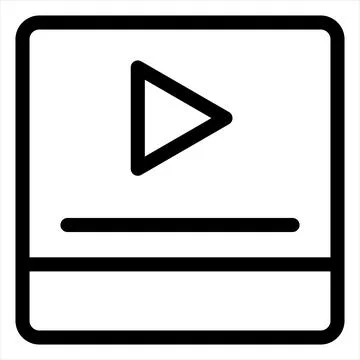 Media player line icon vector illustration isolated on white background Stock Illustration