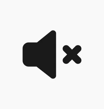 Media player mute button Stock Illustration