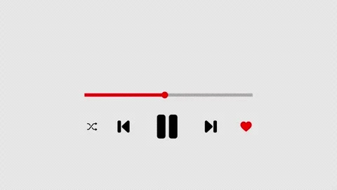 Media player overlay interface with video playback controls for digital content Video stock 343622711