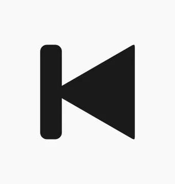 Media player previous button Stock Illustration