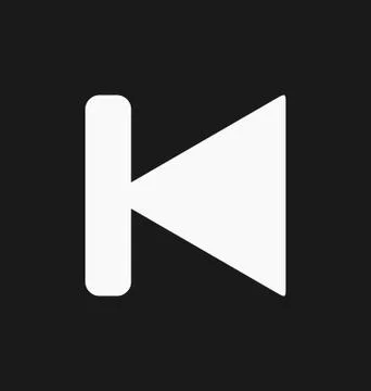 Media player previous button Stock Illustration