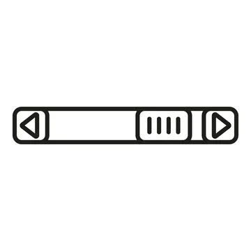 Media player progress bar user interface element Stock Illustration