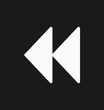 Media player rewind button Stock Illustration