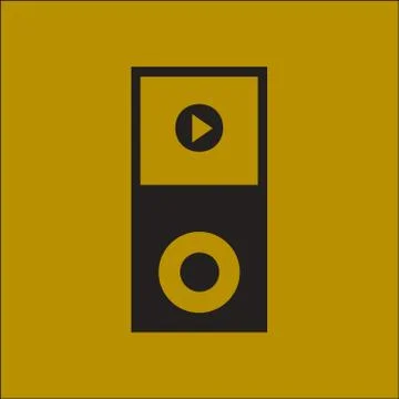 Media player symbol. Illustrazione stock