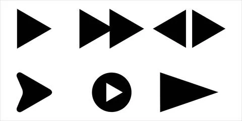 Media Player Triangle Controls Stock Illustration