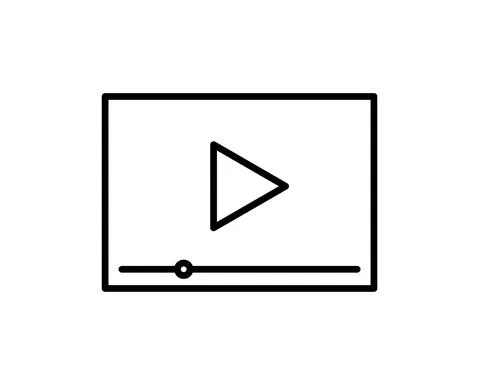 Media Player vector illustrator. Advertising and Media icon glyph style. Stock Illustration