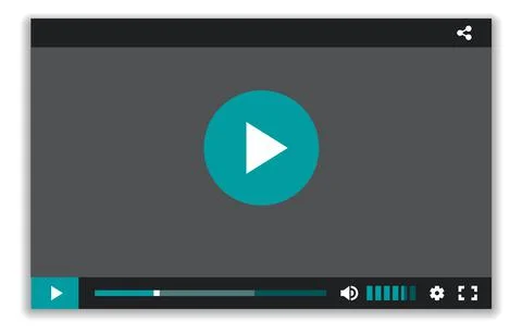 Media player window. Video screen interface mockup Stock Illustration