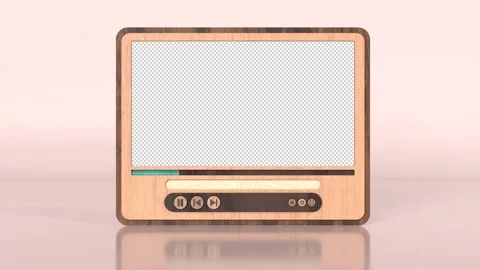 Media-player wood 库存影片 296574549