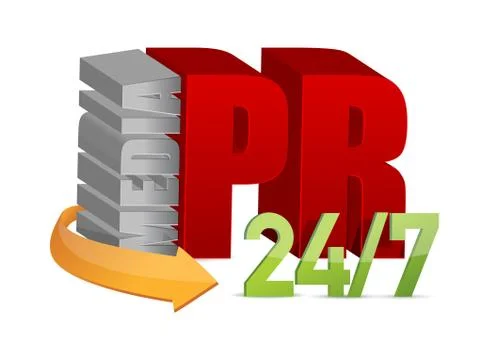 Media pr, public relations concept illustration design Stock Illustration