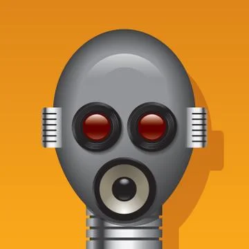 Media robot head Stock Illustration