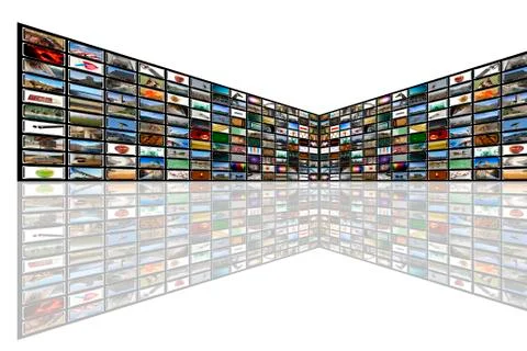 Media room and reflection Stock Photos