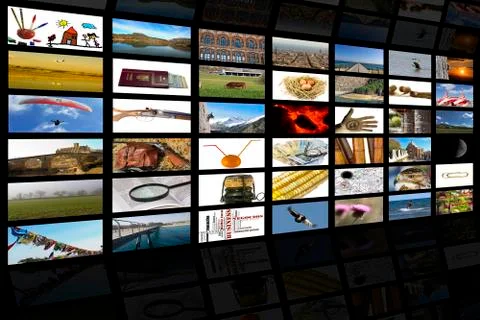 Media room in perspective Stock Illustration