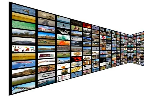 Media room in perspective Stock Photos