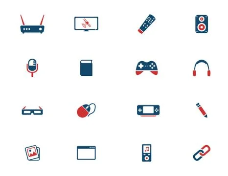 Media simply icons Stock Illustration