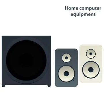 Media speakers Stock Illustration