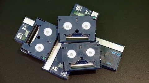 Media Storage MiniDV Magnetic Tapes Stock Photos