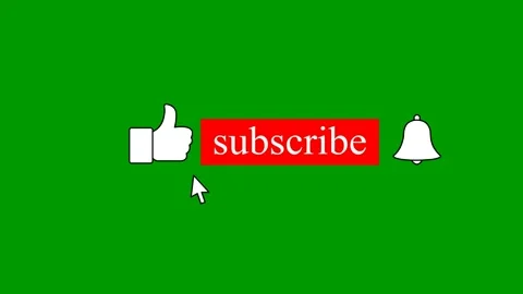 Media subscription button on green screen. Video stock 203018610