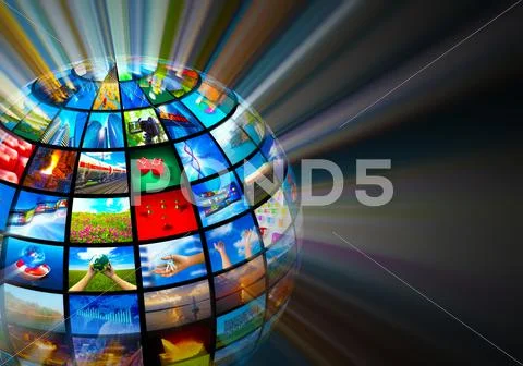 Media technologies concept Stock Illustration