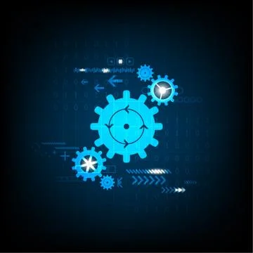 Media technology comes in the form of a sprocket. Stock Illustration