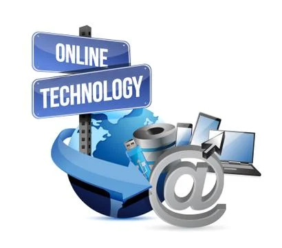Media technology concept illustration design over a white background Ilustração Stock