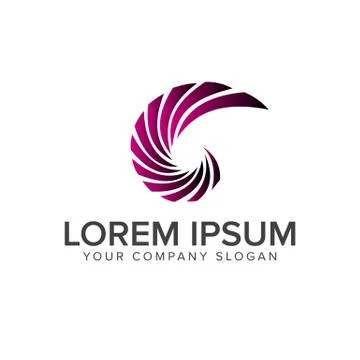 Media technology logo design concept template Stock Illustration