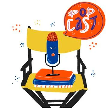 Media tool, mic and speech bubble doodle icon. Sound recording device, media  Stock Illustration