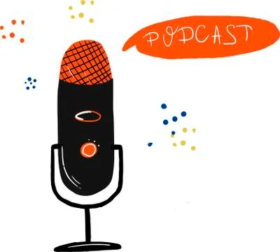 Media tool, mic and speech bubble doodle icon. Sound recording device, media  Stock Illustration