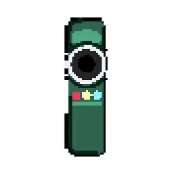 Media tv remote pixel art vector illustration Stock Illustration