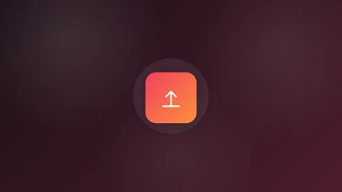 Media Upload Animated Icon 16:9 Stock Footage 345158721