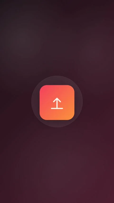 Media Upload Animated Icon 9:16 Stock Footage 345158725
