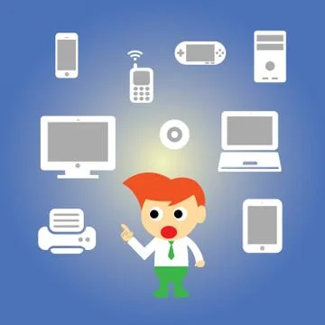 Media vector cartoon Stock Illustration