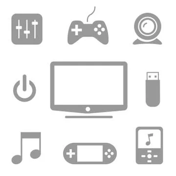 Media Vectors Set Illustration