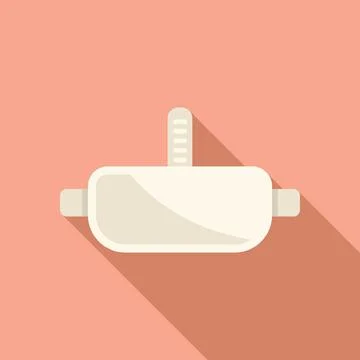 Media vr glasses icon flat vector. Social simulation 스톡 일러스트