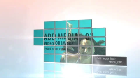 Media wall and frames After Effects stock