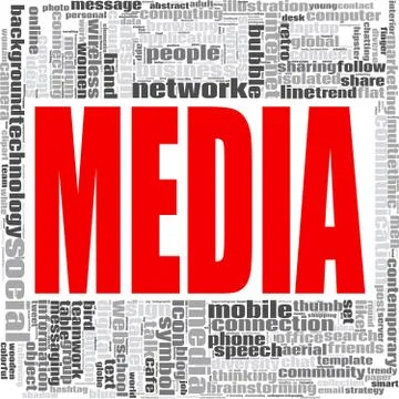 Media word cloud Stock Illustration