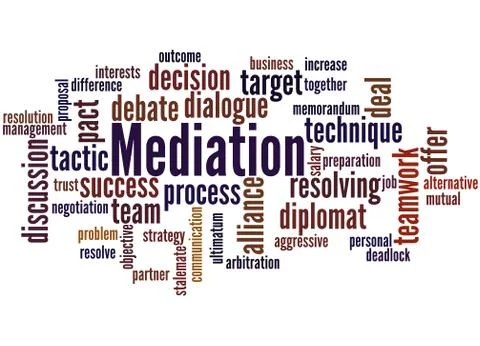Mediation, word cloud concept Stock Illustration